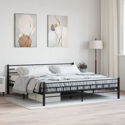 vidaXL sengestel 180 x 200 cm stål sort
