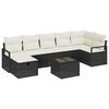 vidaXL Sofa S&aelig;t 8 stk. 7-Antal s&aelig;der Sort og Cream polyrattan