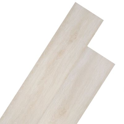 vidaXL ikke-selvklæbende gulvbrædder 5,26 m² 2 mm PVC hvidtet trælook