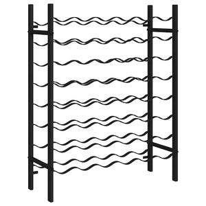 vidaXL vinreol til 48 flasker metal sort