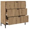 vidaXL Sideboard Artisan Egetr&aelig; 79,5 x 33 x 82 cm Konstrueret tr&aelig;