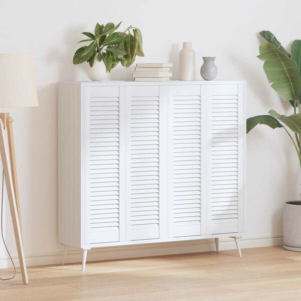 vidaXL skabsl&aring;ger 4 stk. 99x29,5 cm lameldesign hvid