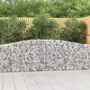 vidaXL buede gabionkurve 2 stk. 400x30x80/100 cm galvaniseret jern