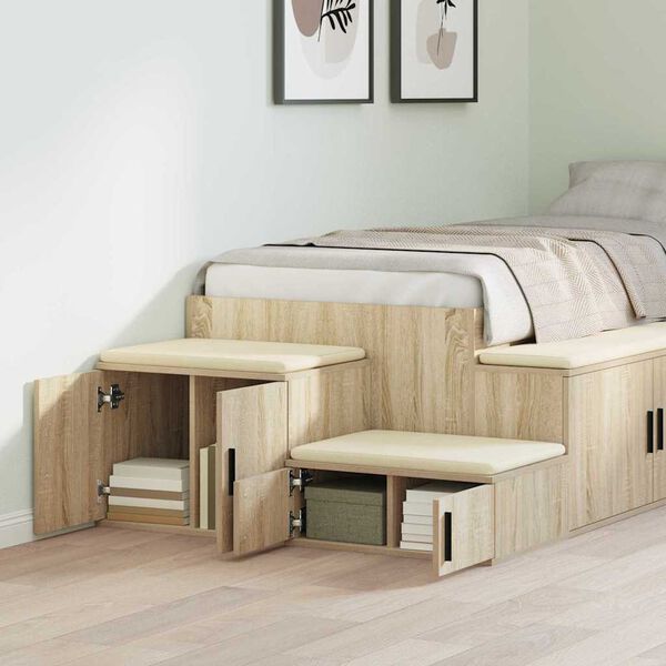 vidaXL Opbevaringsskab 2 pcs Sonoma eg 118 x 41 x 40 cm