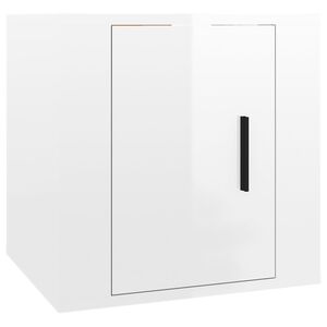 vidaXL v&aelig;gh&aelig;ngt tv-skab 40x34,5x40 cm hvid h&oslash;jglans