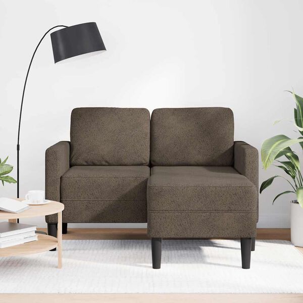 vidaXL 2-personers sofa med chaiselong L-formet 125 cm kunstl&aelig;der