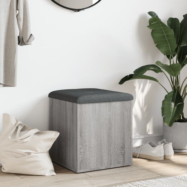 vidaXL skob&aelig;nk 42x42x45 cm konstrueret tr&aelig; gr&aring; sonoma-eg