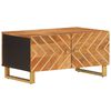 vidaXL sofabord 80x50x40 cm massivt mangotr&aelig; brun og sort