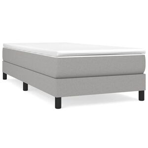 vidaXL Boxspring sengeramme Lysegr&aring; 80x200 cm Stof