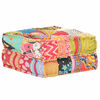 vidaXL Puff 70 x 70 x 34 cm Patchwork Stof