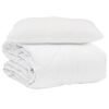 vidaXL Sommer dyne med pude 2 pcs Hvid Microfiber