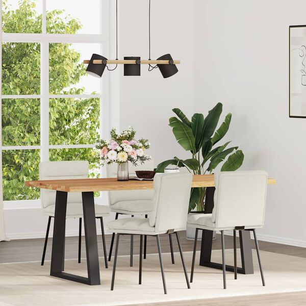 vidaXL spisebordsstole 4 stk. velour cremefarvet