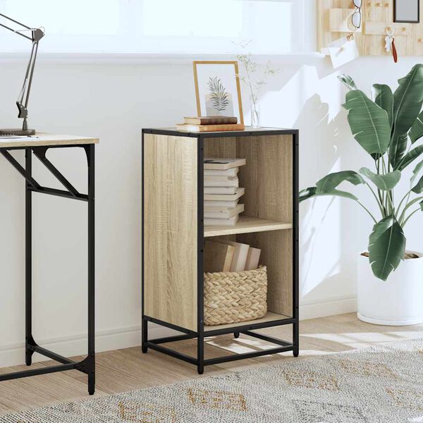 vidaXL bogreol 40x35x76 cm konstrueret træ sonoma-eg