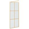 vidaXL Walk-in brusevæg Guld 80 x 195 cm hærdet glas