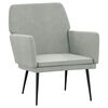 vidaXL l&aelig;nestol 62x79x79 cm velour lysegr&aring;