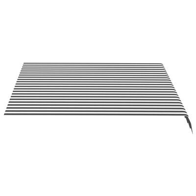 vidaXL udskiftningsdug til markise 3x2,5 m antracitgrå og hvid