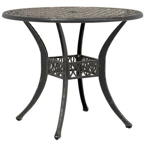 vidaXL havebord &Oslash;90x75 cm st&oslash;bt aluminium bronzefarvet
