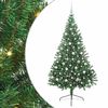 vidaXL Kunstig Forbelyst Juletr&aelig; med 300 LED'er Gr&oslash;n 210 cm PVC
