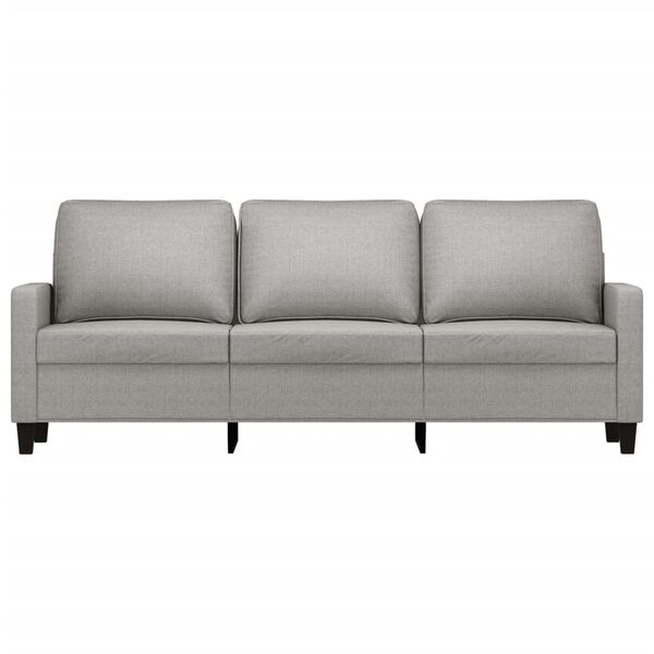 vidaXL 3-personers sofa 180 cm stof lysegr&aring;