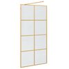 vidaXL Walk-in brusev&aelig;g Guld 100 x 195 cm h&aelig;rdet glas