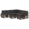 vidaXL Havesofa S&aelig;t 9 stk. Gr&aring; polyrattan