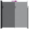 vidaXL sidemarkise 200x500 cm sammenrullelig sort