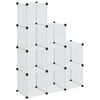 vidaXL kubeformede opbevaringskasser 9 stk. PP transparent