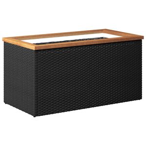 vidaXL plantekasse 80x40x40 cm polyrattan sort