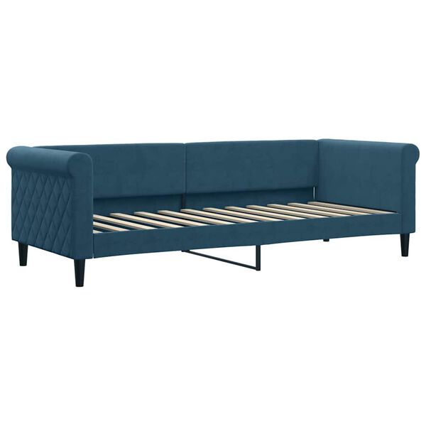 vidaXL daybed med udtr&aelig;k og madras 80x200 cm velour bl&aring;