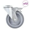 vidaXL drejehjul med bolthul 12 stk. 100 mm