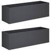 vidaXL Have Blomsterkrukke 2 stk. Antracit 80 x 30 x 30 cm