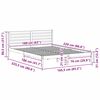 vidaXL Sengestel med hovedg&aelig;rde Voks brun 160 x 220 cm Massiv fyrretr&aelig;