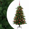 vidaXL Kunstig juletr&aelig; med kugler 120 cm 150 LED'er Varm hvid
