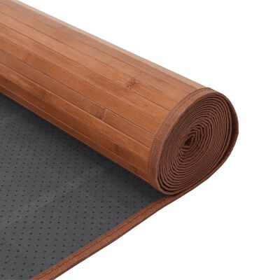vidaXL gulvtæppe 60x500 cm rektangulær bambus brun