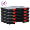 vidaXL sortimentbokse 10 stk. 40x30x5 cm polypropylen