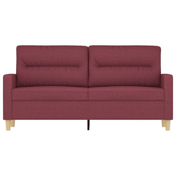 vidaXL 2-personers sofa 140 cm stof vinrød