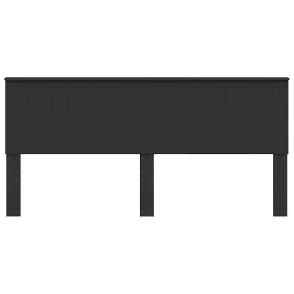 vidaXL Hovedg&aelig;rde med hovedg&aelig;rde Sort eg 200 cm Konstrueret tr&aelig;