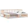 vidaXL daybed med udtr&aelig;k 90x200 cm massivt fyrretr&aelig;