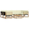 vidaXL Udend&oslash;rs sofagruppe 7 pcs Hvid og cremefarvet 79 x 79 x 37 cm