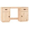 vidaXL skrivebord med skabe 135x50x75 cm massivt fyrretr&aelig;