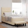 vidaXL Box spring seng med madras Creme 90 x 190 cm Stof