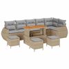 vidaXL Havesofa S&aelig;t 10 pcs Beige polyrattan