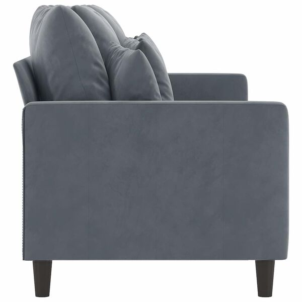 vidaXL 3-personers sofa 180 cm fl&oslash;jl m&oslash;rkegr&aring;
