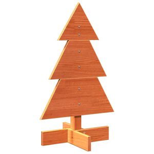 vidaXL dekorativt juletr&aelig; 60 cm massivt fyrretr&aelig; gyldenbrun
