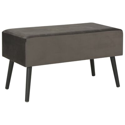 vidaXL sofabord grå 80 x 40 x 46 cm fløjl