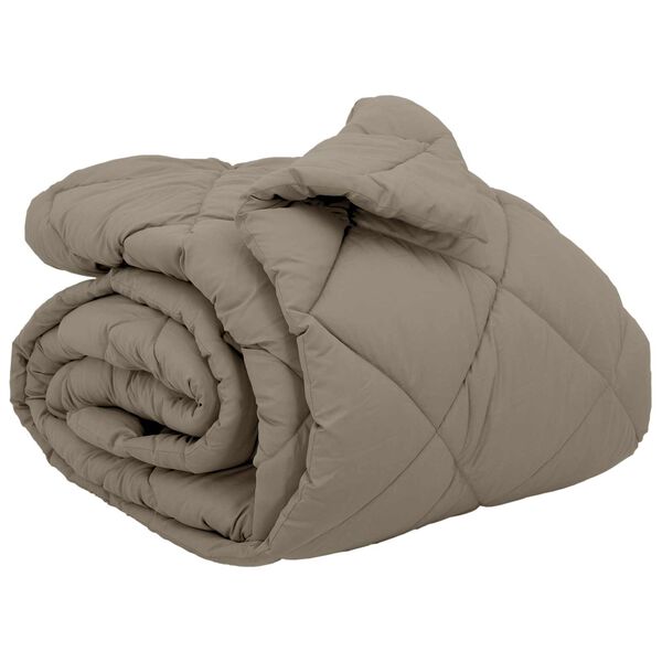 vidaXL Vinter dyne Lysegr&aring; 240 x 200 cm Mikrofiber