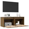 vidaXL vægskabe 2 stk. 45x30x35 cm massivt fyrretræ honningbrun