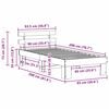 vidaXL Sengestel Naturfarvet 90 x 200 cm Massiv fyrretr&aelig;