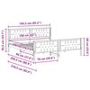 vidaXL Sengestel med hovedg&aelig;rde Lysegr&aring; 160 x 200 cm Massiv fyrretr&aelig;