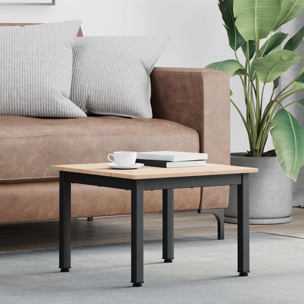 vidaXL Sofabord Naturfarvet 50 x 50 x 36 cm Massiv fyrretr&aelig;